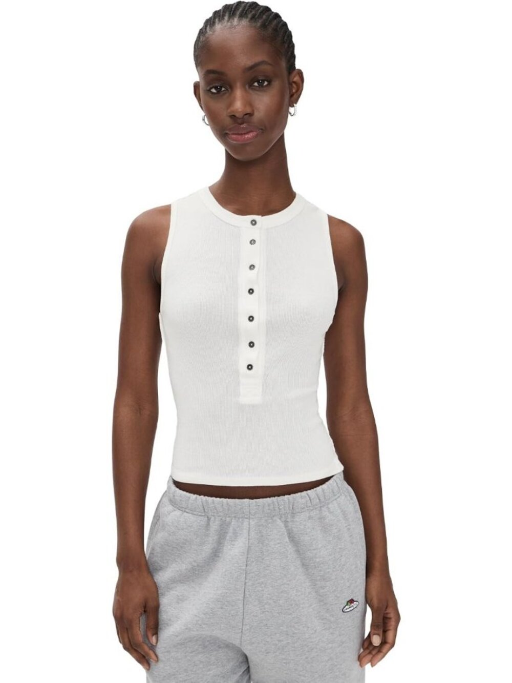 Chic Women's Henley Tank Top - Lightweight, Casual, Perfect for Layering